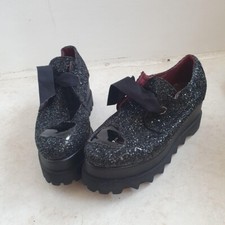 Black sparkle platforms  Marco