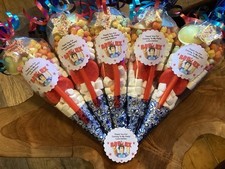 10 XRoblox Inspired Pre Filled Party Cones Personalised + Free Sweety Bag