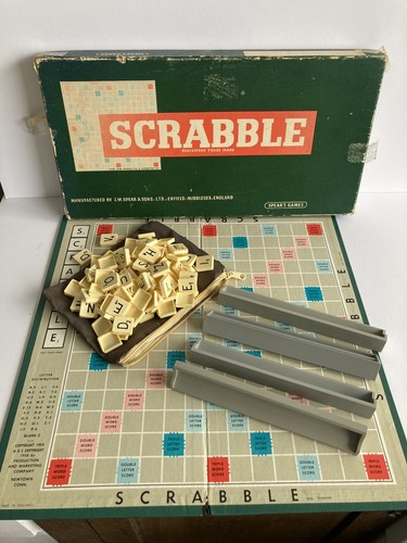 Vintage scrabble board - vintage, game
