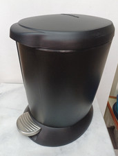 SimpleHuman 6L Round Black Bathroom Pedal Bin Size B Liners VGC
