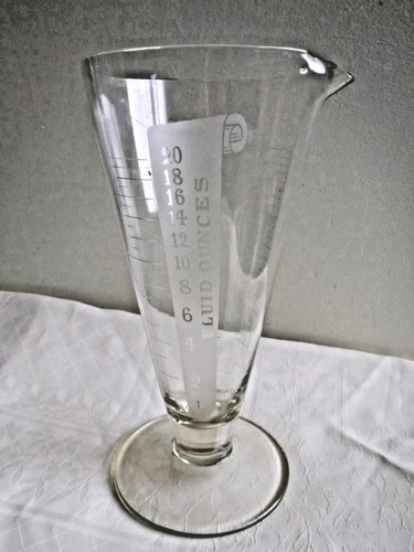 Vintage chemist glass - chemist,