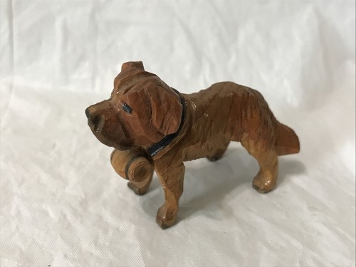 Vintage wood bernard dog - vintage,