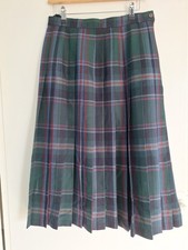 Ladies Tartan Skirt Size 14 The Edinburgh Collection 100% Wool