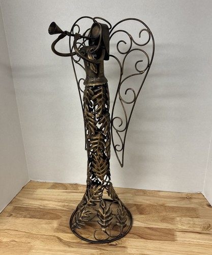 Rustic metal herald angel - rustic,