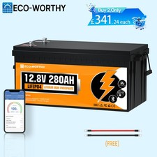 Eco worthy 12v 280ah lifepo4 - 280ah,
