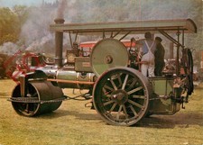 Postcard__1919 Aveling and Porter Road Roller No. 9128 'Major' At Cromford Show