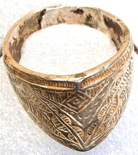 UNIQUE ANCIENT SILVER ROMAN and MEDIEVAL Archers'Ring WITH INLAYS 12.5g/25-28mm