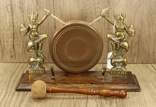 Antique cornish pixie gong - pixie,