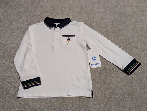 Mayoral boys white long sleeve - mayoral,