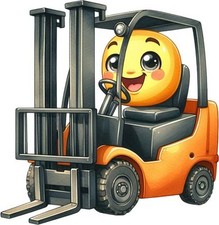 Colour Forklift Truck Wall Art Bedroom Window Decor Vinyl Sticker Decal 6 Sizes