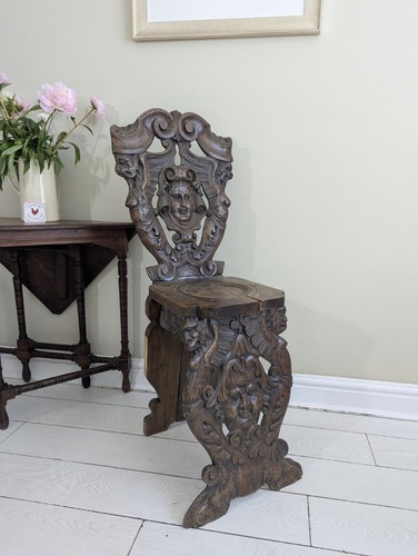 Antique sgabello hall chair - antique,