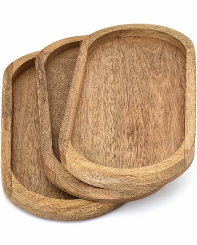 Mango wood serving platters - wood,