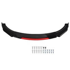 UK Black +Red Front Bumper Lip Splitter Spoiler For Ford Fiesta ST MK5 Mk7 MK7.5
