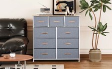 Tall Dresser for Bedroom with 9 Drawers, Storage Dresser Organizer Unit