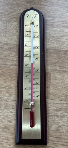 Wooden wall thermometer - wooden,