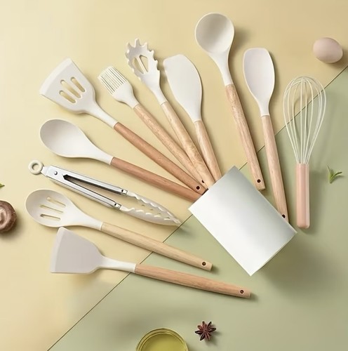 12pcs white silicone kitchen - 12pcs,