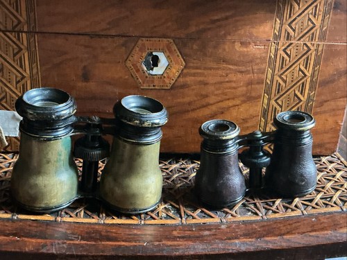 Antique binoculars brass and - binoculars,,