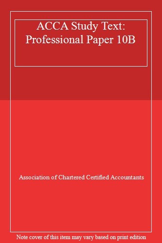 Acca study text professional - acca, text: