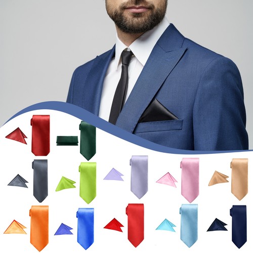 Men slim tie handkerchief - slim,