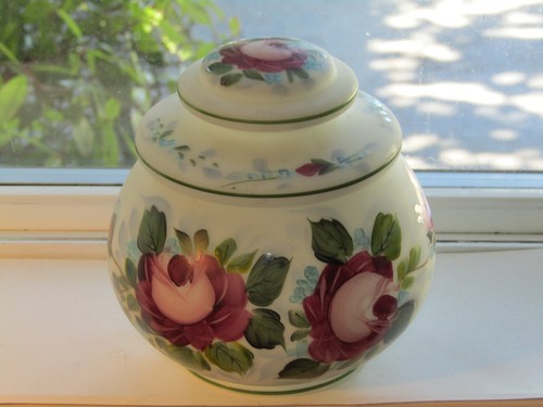 Vtg wright satin glass - l.g.,