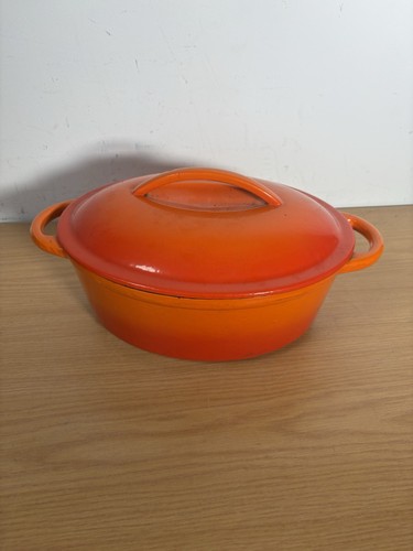 Cast iron pot - iron, orange