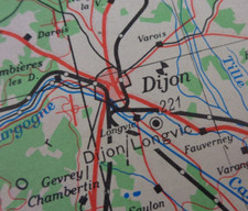WW2 (1944) RAF map of "DIJON"