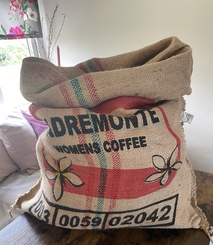 Empty coffee hessian jute bag - coffee,