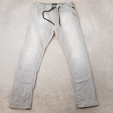 Replay Mens Jeans 32x29 Grey M9541 Jogger Slim Stretch Denim Skinny Zip Fly W32
