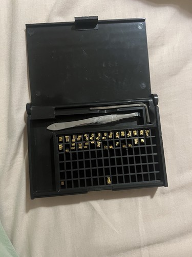 Brass type letters - brass, set