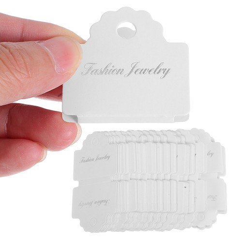 White kraft jewelry display - white,