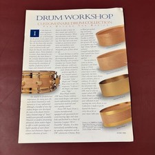 DW Drum Workshop Custom Snare Drum Catalog 1995 Craviotto Edge Vintage🌸