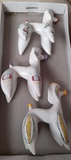 3 x VINTAGE DOG POTTERY FIGURE'S - POODLES ( KITSCH ? ) 4 1/2" HIGH-UNBOXED 