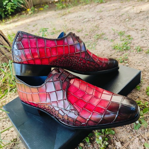 Men two tone croc - croc, derby