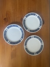 3 x Steelite Hotel ware Side Plates in the blue Marina pattern.