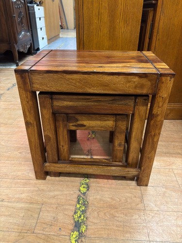 Sheesham hardwood nested side - sheesham,