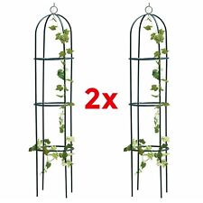 1.9m Outdoor Garden Metal Obelisk Climbing Plant Support Frame Trellis New