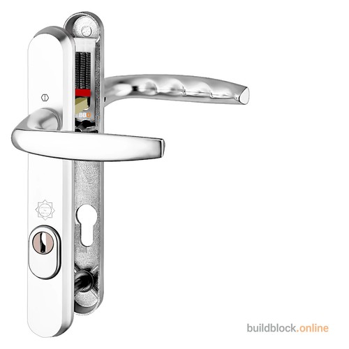 White door handle upvc - upvc, 24