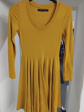 Zara Mustard Yellow  Dress Size Medium UK 12 14