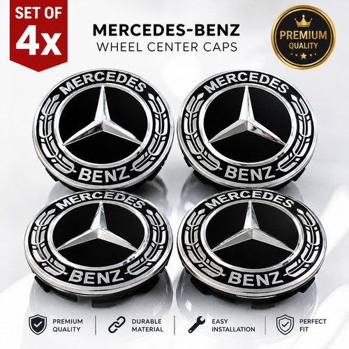 Mercedes black alloy - 4x, wheel