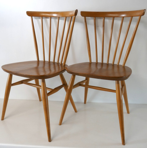 Pair vintage blonde - of, ercol