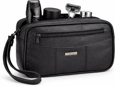 Mens Leather Wash Bag Nappa