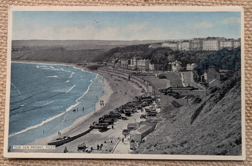 Filey seafront elevated - filey,