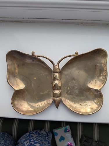 Vintage solid brass - vintage, butterfly