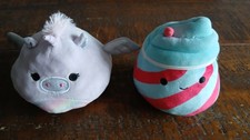 2x Original Flipamallows Squishmallow Bevin/ Tucker & Alicirn Lizella Plush Toy