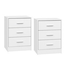 2x  Bedside Table W/3 Drawers