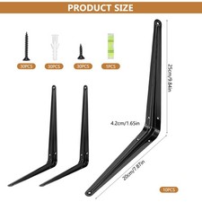 10Pcs Shelf Brackets 8" 10"