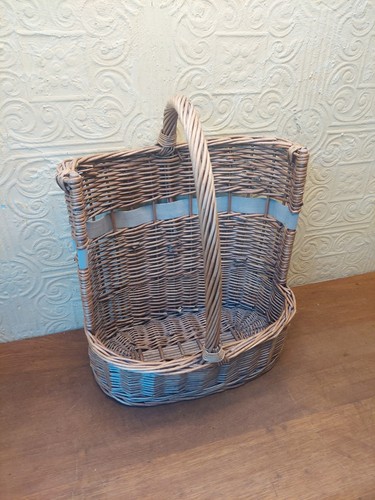 Vintage french wicker bottle - vintage,