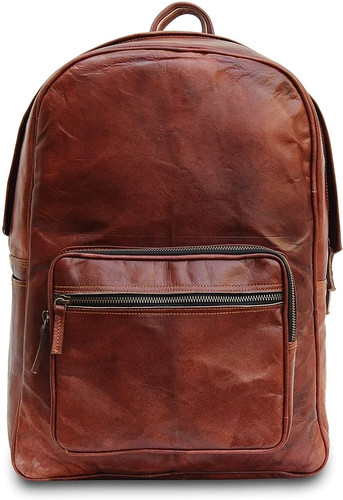 Vintage brown real leather - brown,