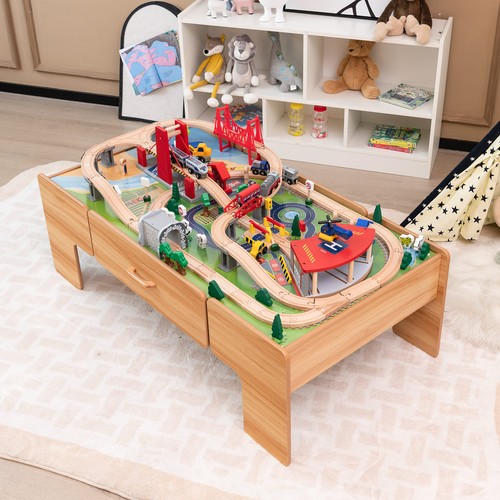 100 piece train set table - set,