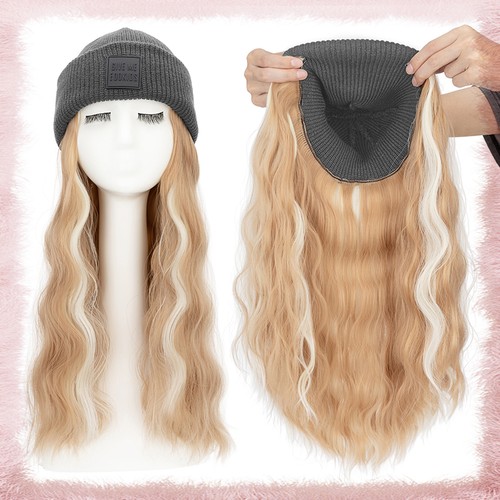 Wavy hat wigs cap with - wigs,